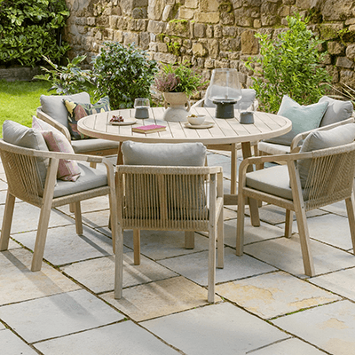Image for: <span class="accessibility">Wooden Garden Furniture </span>Dining Sets