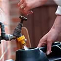 watering with a watering can