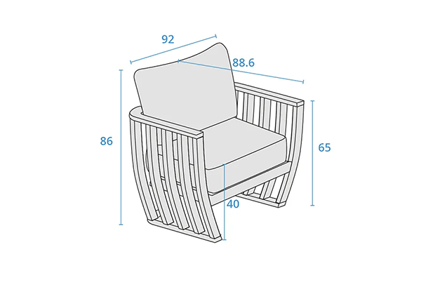 Chair dimensions image