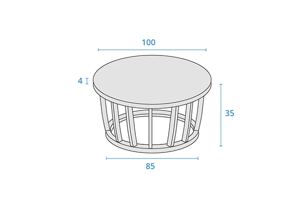 Coffee Table dimensions image