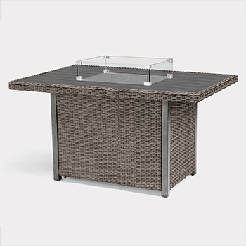 Image of Kettler Palma Mini Fire Pit Table in Rattan