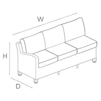Left Sofa dimensions image