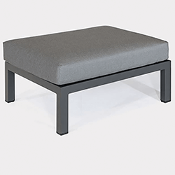 Small Image of Kettler Elba Double Footstool in Grey with Signature Cushions
