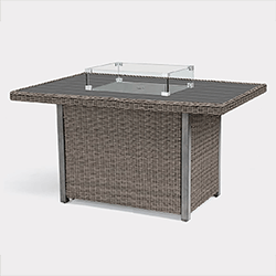 Small Image of Kettler Palma Mini Fire Pit Table in Rattan