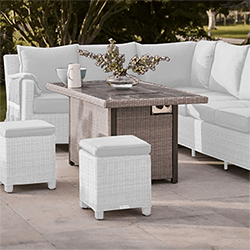 Extra image of Kettler Palma Fire Pit Table in Rattan