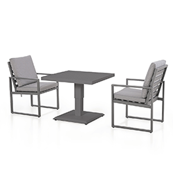 Extra image of Maze Amalfi 3 Piece Bistro Set with Rising Table in Grey