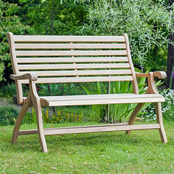 Small Image of Roble 4ft Folding Bench by Alexander Rose