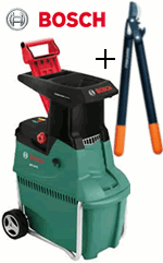 Bosch Garden Shredder With Free Loppers - 2300W Quiet Shredder AXT 23TC