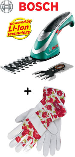 Bosch Isio II Cordless Trimmer Deal with Free Laura Ashley Gloves