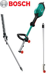 Bosch AMW10 Multi Tool and Hedgecutter Attachment With Extension Pole