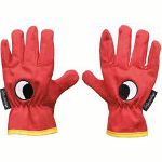 Bosmere Childrens Red Gloves - Eye Embroidered