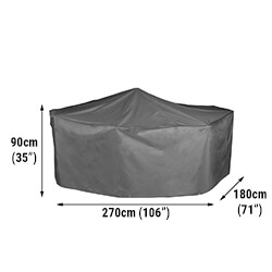 Small Image of Bosmere Protector 7000 Premier Rectangular Patio Set Cover - 6 Seat