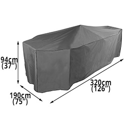 Small Image of Bosmere Protector 7000 Premier Rectangular Patio Set Cover - 8-10 Seat