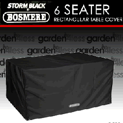 Small Image of Storm Black Rectangular 6 Seater Table Only Cover