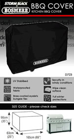 Small Image of Bosmere Storm Black Kitchen BBQ Cover