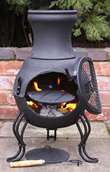 Billie Cast Iron Chimenea With Grill by Gardeco