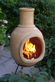 Medium Clay Garden Chimenea Fireplace - Boca