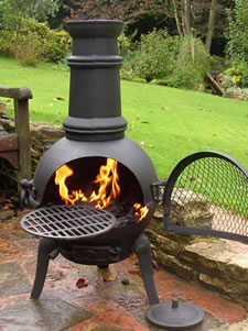 Small Cast Iron Chimenea With Grill