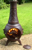 Cast Iron Garden Chimenea - Weave