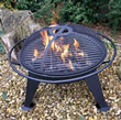 Circular Outdoor Fire Bowl and Grill