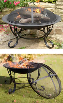 Classic Black Steel Fire Bowl