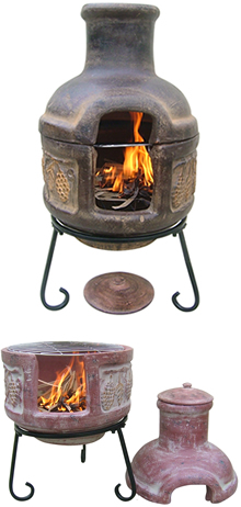 Small Mexican Chimenea Grill - Cozumel Grapes