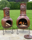 Mexican Clay Chimenea - Girasol