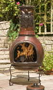 Large Girasol Mexican Clay Chimenea
