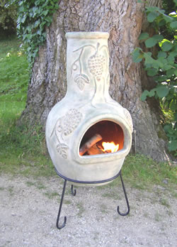 X-Large Vino Clay Garden Chimenea Fireplace