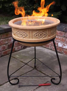 Ojo Maya Clay Fire Bowl And Grill