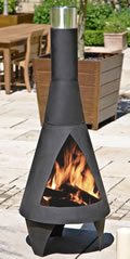 Colorado Black Extra Large Steel Chimenea by La Hacienda