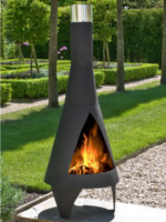Colorado Black Medium Steel Chimenea by La Hacienda