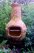 Clay Chimenea BBQ - Tall Dragonfly