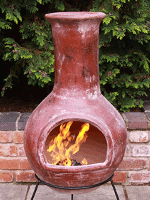 Extra Large Red Colima Mexican Chimenea