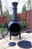 Grand Black Cast iron Chimenea Fireplace