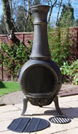 Grand Bronze Cast iron Chimenea Fireplace