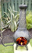 Grand Butterfly Cast Iron Chimenea Fireplace