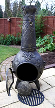 Grand Vino Weave Cast iron Chimenea Fireplace