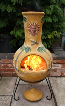 Jumbo Cancun Mexican Clay Chimenea Fireplace