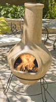 Jumbo Plain Clay Chimenea Stone