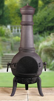 Large Cast Iron Garden Chimenea Fireplace