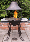 Corona Large Cast Iron Outdoor Grill and Table by Gardeco