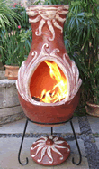 Elements Fire Large Mexican Chimenea by Gardeco