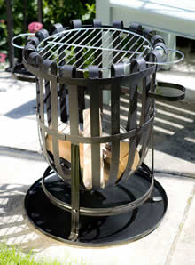 Large Round Garden Firebasket Barbeque