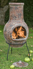 Small Boca Brown Clay Chimenea
