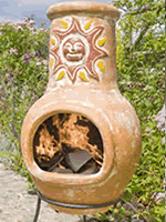 Medium Clay Chimenea - Sunset Yellow