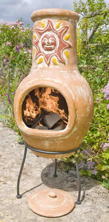 Medium Clay Chimenea - Sunset Yellow