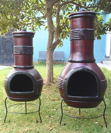 Medium Chapala Mexican Clay Chimenea