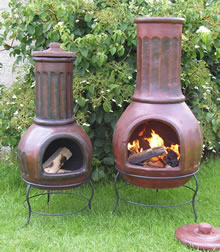 Medium Mazatlan Mexican Clay Chimenea