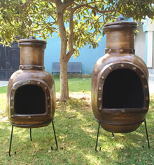 Medium Zamora Mexican Clay Chimenea